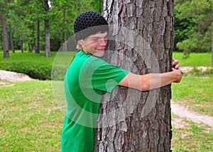 Teen Tree Hugger photo