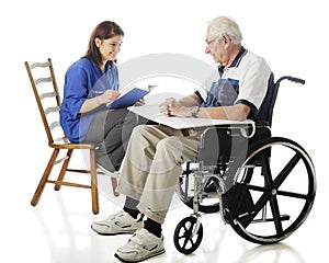 Teen Volunteer Reads to the Elderly