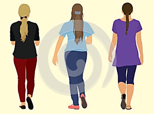 Teen Women Walking Away photo