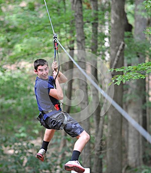 Teen Ziplining