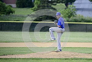 Teenage baseball pitcher
