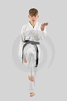 Teenage black belt martial artist