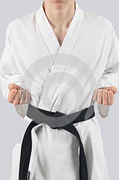 Teenage black belt martial artist
