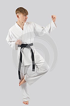 Teenage black belt martial artist