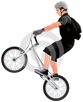 Teenage BMX biker