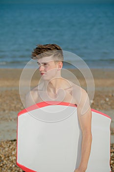 Teenage boy at the beach
