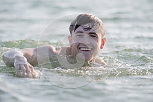 Teenage boy at the beach