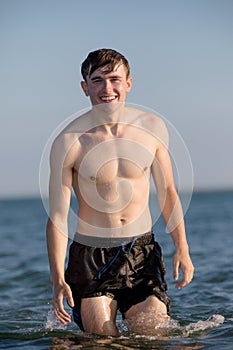 Teenage boy at the beach