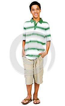 Teenage Boy With Hands In Pockets