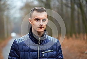 Teenage boy, portrait outdoor