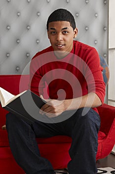 Teenage Boy Reading