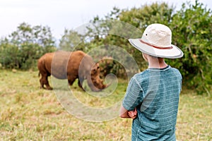 Teenage boy on safari