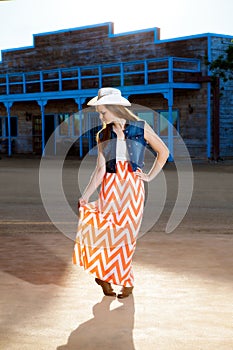 Teenage Cowgirl Curtsy