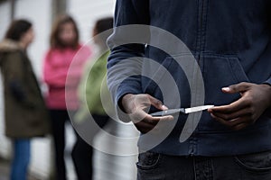 Teenage Gang Armed With Knife