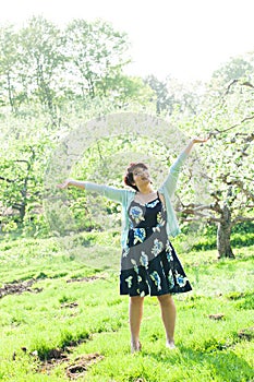 Teenage Girl Enjoying Spring