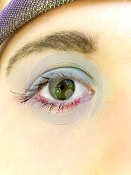 Teenage girl eye with make-up