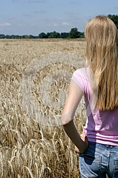 Teenage girl on field