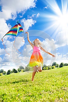 Teenage girl with kite