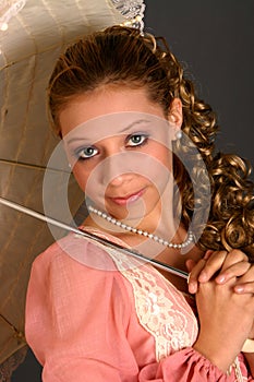 Teenage Girl With Parasol