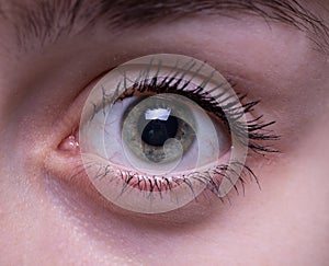 Teenage girl`s eye