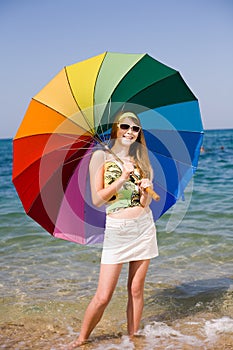 Teenage girl at the sea