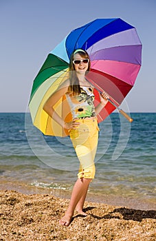 Teenage girl at the sea