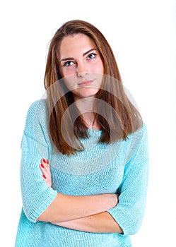 Teenage girl in studio