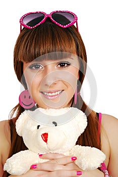 Teenage girl with teddy-bear