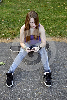 Teenage Girl Texting