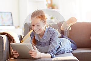 Teenage Girl Using Tablet