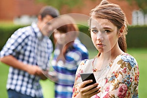 Teenage Girl Victim Of Bullying By Text Messaging