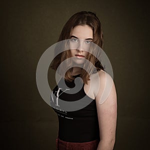 Teenage Girl Wearing Black New York T-Shirt