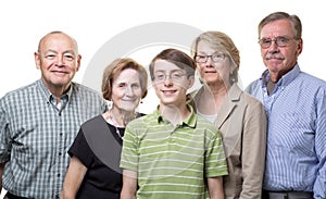 Teenage grandson with grandparents