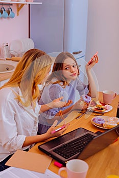 Teenage sister feeling ashamed not paying attention to her sister