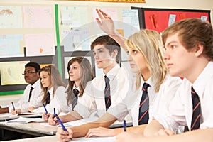 Teenage Student Answering Question