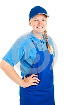 Teenage Worker Hands on Hips