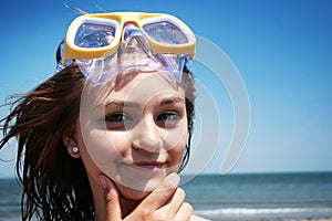 Teenager at the beach