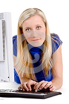 Teenager on Computer