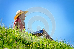 Teenager in countryside