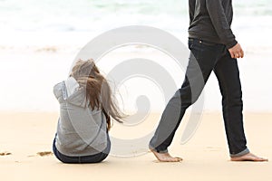 Teenager couple breaking up ending relation photo