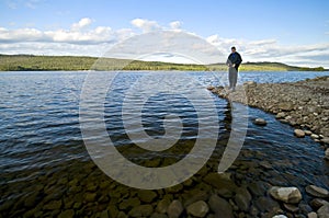 Teenager fishing