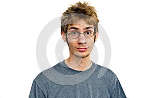 Teenager with glasses