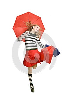 Teenager going to shop photo