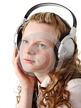 Teenager with headphones