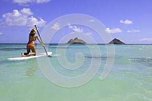 Teenager on her paddleboard