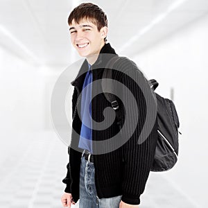 Teenager with Knapsack