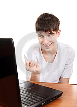 Teenager with Laptop