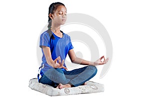 Teenager in meditation