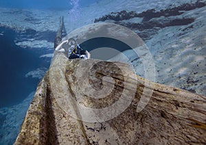 Teenager Posing Underwater - Morrison Springs photo