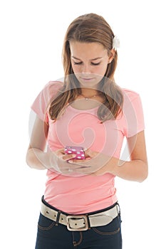 Teenager with smartphone